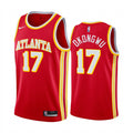 Mens Atlanta Hawks #17 Onyeka Okongwu Nike Red 2021-22 Icon Edition Swingman Jersey