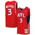 Mens Atlanta Hawks #3 Lou Williams Red 2013-14 Hardwood Classics Swingman Jersey