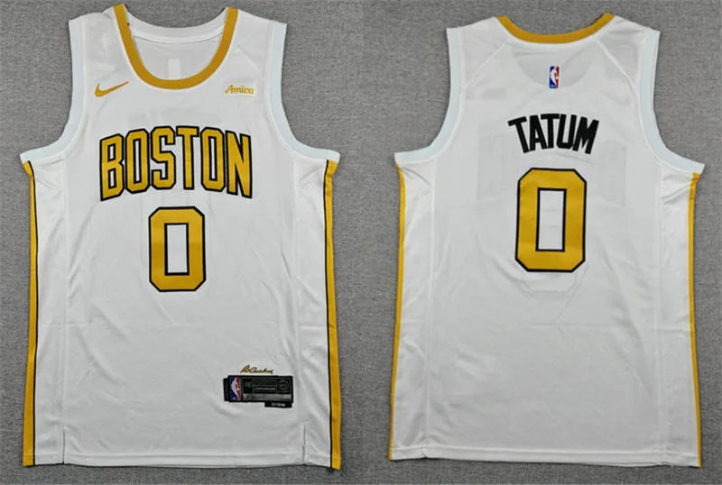 Mens Boston Celtics #0 Jayson Tatum 2025-26 White City Edition Swingman Jersey