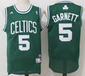 Men’s Boston Celtics #5 Kevin Garnett Green Hardwood Classics Soul Swingman Stitched NBA Throwback Jersey