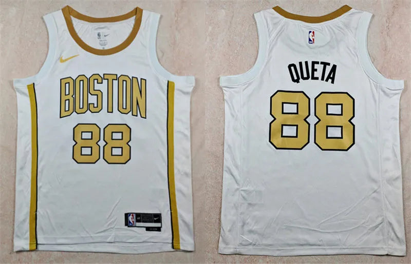 Mens Boston Celtics #88 Neemias Queta 2025-26 White City Edition Swingman Jersey