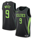Mens Boston Celtics #9 Derrick White 2024-25 Black City Edition Jersey
