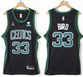 Mens Boston Celtics Retired Player #33 Larry Bird Black Jordan Statement Edition Jersey
