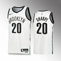 Mens Brooklyn Nets #20 Day’Ron Sharpe Nike White Association Edition Player Jersey