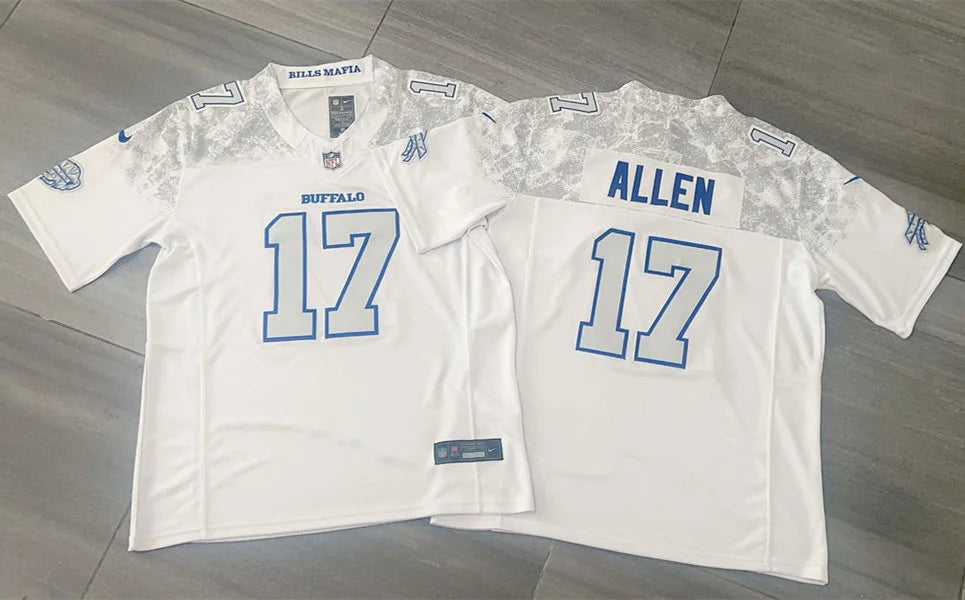 Mens Buffalo Bills #17 Josh Allen White Nike Vapor F.U.S.E. Limited Rivalry Series Jersey