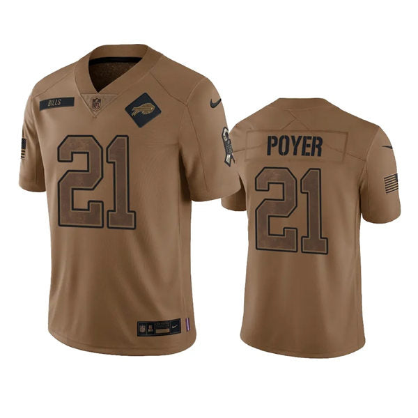 Mens Buffalo Bills #21 ordan Poyer Brown 2023 Salute To Service Jersey.webp
