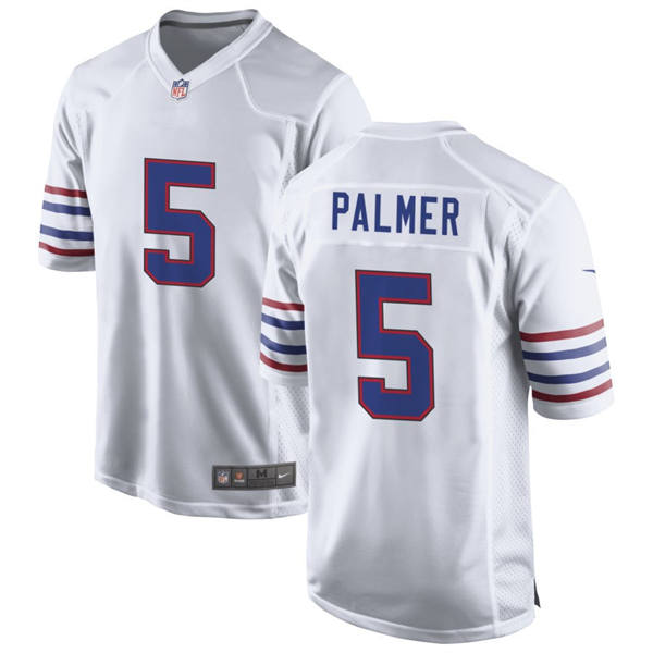 Mens Buffalo Bills #5 Josh Palmer Nike White Alternate Retro Vapor Limited Jersey