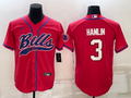 Men’s Buffalo Bills Damar Hamlin #3 Red Jersey Joint Edition