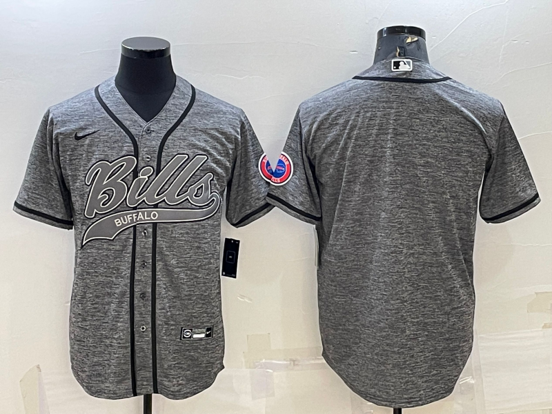 Men’s Buffalo Bills Gray Blank Jersey