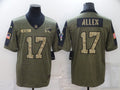 Men’s Buffalo Bills Josh Allen #17 Brown Jersey