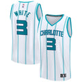 Men’s Charlotte Hornets #3 Coby White White Association Edition Swingman Jersey