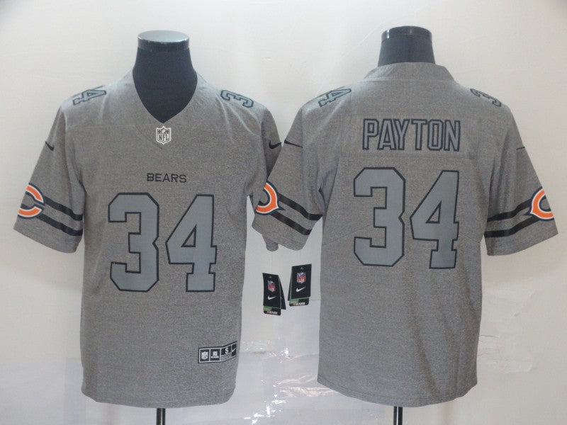 Men’s Chicago Bears #34 Walter Payton Nike Silver Inverted Legend Jersey