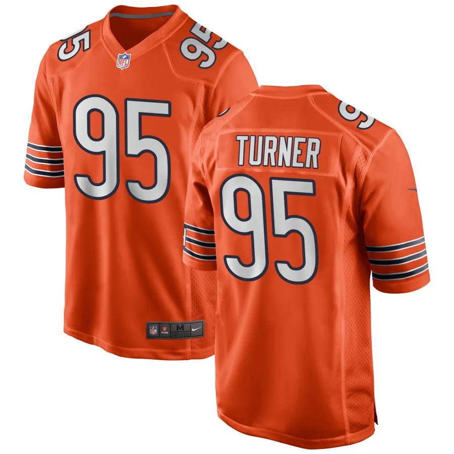 Mens Chicago Bears #95 Shemar Turner Nike Orange Alternate F.U.S.E. Limited Jersey