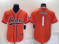 Men’s Chicago Bears Justin Fields #1 Orange Jersey Joint Edition