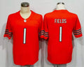 Men’s Chicago Bears Justin Fields #1 Orange Jersey