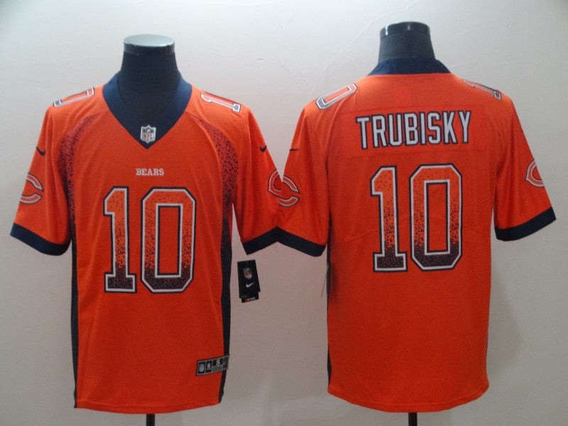 Men’s Chicago Bears Mitch Trubisky #10 Orange Jersey