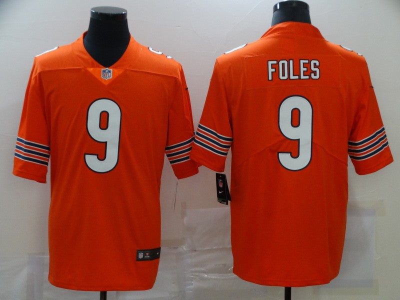 Men’s Chicago Bears Nick Foles #9 Orange Jersey
