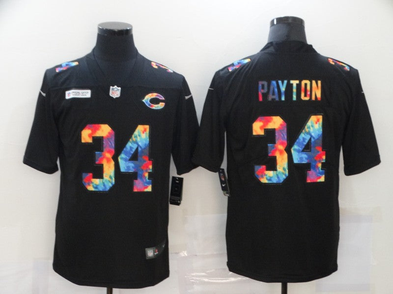 Men’s Chicago Bears Walter Payton #34 Black Team Jersey