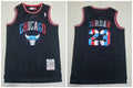 Men’s Chicago Bulls #23 Michael Jordan Black Colorful 1997-98 Mitchell&Ness Throwback Jersey