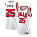 Mens Chicago Bulls #25 Jalen Smith White Association Edition Swingman Jersey