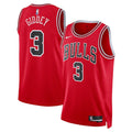 Mens Chicago Bulls #3 Josh Giddey Nike Red Icon Edition Swingman Jersey