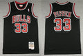 Men’s Chicago Bulls #33 Scottie Pippen Full Black Hardwood Classics Throwback Jersey