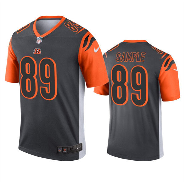 Men’s Cincinnati Bengals #89 Drew Sample Nike Anthracite Inverted Legend Jersey