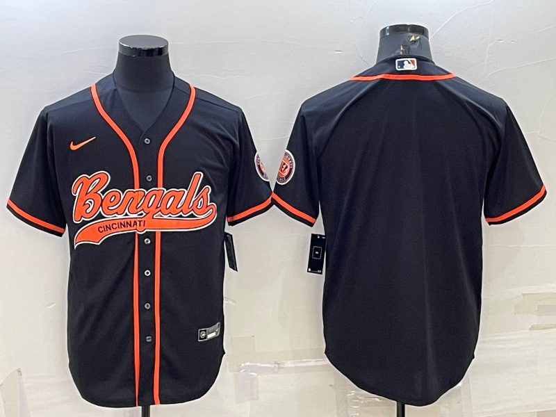 Men’s Cincinnati Bengals Black Blank Jersey