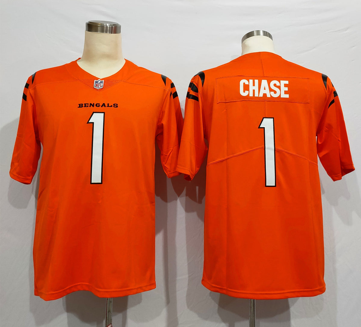 Men’s Cincinnati Bengals Ja’Marr Chase #1 Orange Alternate Jersey