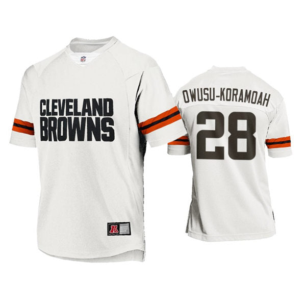 Mens Cleveland Browns #28 Jeremiah Owusu-Koramoah New Season Jersey Replica White