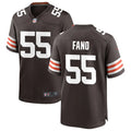 Mens Cleveland Browns #55 Spencer Fano Nike Brown Home Vapor F.U.S.E. Limited Jersey