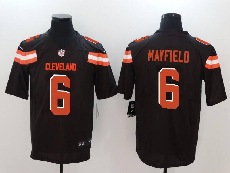 Men’s Cleveland Browns #6 Baker Mayfield Brown Jersey