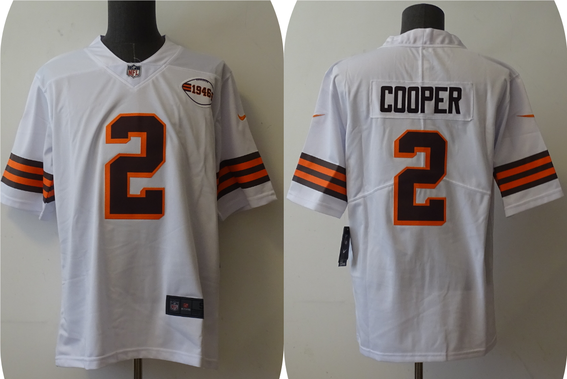 Men’s Cleveland Browns Amari Cooper #2 White 1946 Collection Alternate Vapor Limited Jersey