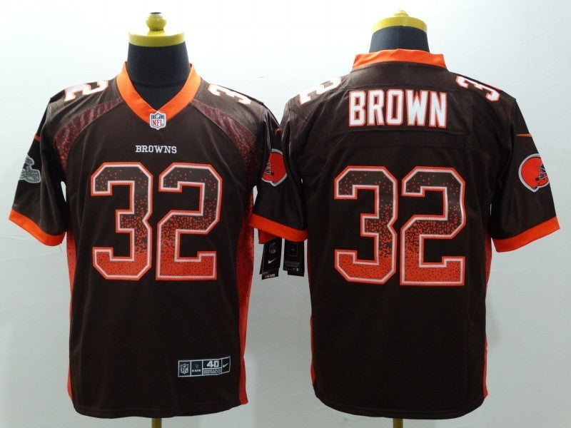 Men’s Cleveland Browns Jim Brown #32 Brown Jersey