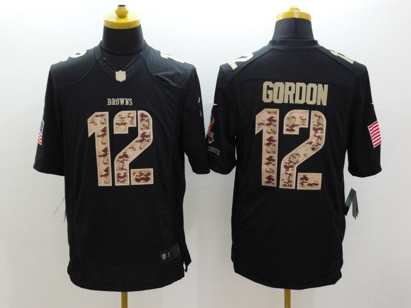 Men’s Cleveland Browns Josh Gordon #12 Black Jersey