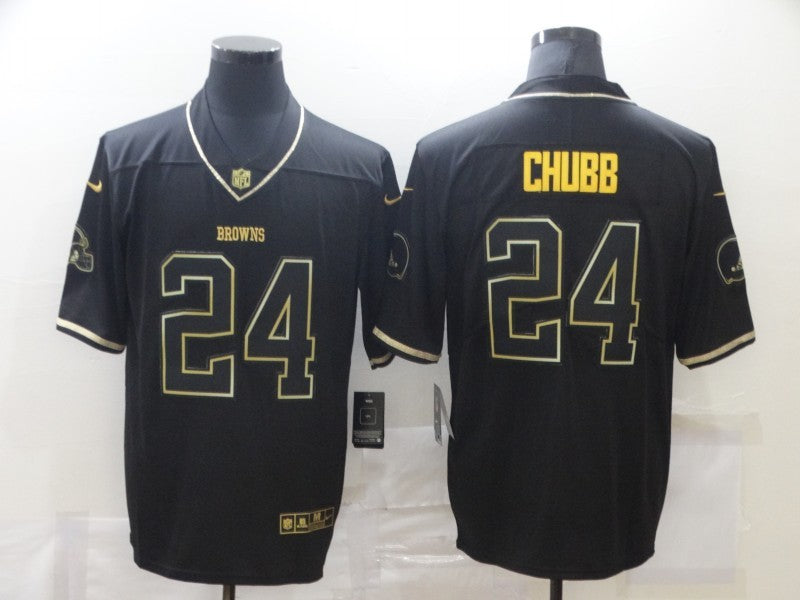 Men’s Cleveland Browns Nick Chubb #24 Black Jersey