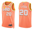Mens Cleveland Cavaliers #20 Jaylon Tyson Nike Orange 2025-26 City Edition Swingman Jersey