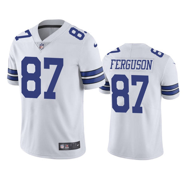 Mens Dallas Cowboys #87 Jake Ferguson Nike White Vapor Untouchable Limited Player Jersey