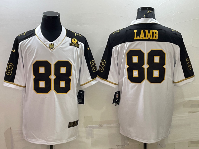 Men’s Dallas Cowboys CeeDee Lamb #88 White Jersey