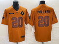 Men’s Dallas Cowboys Tony Pollard #20 Brown 2023 Salute To Service Retired Limited Jersey