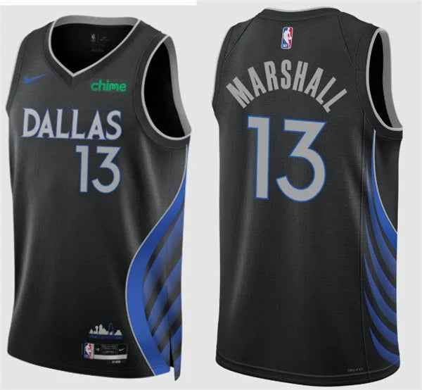 Mens Dallas Mavericks #13 Naji Marshall Nike Black 2025-26 City Edition Swingman Jersey