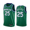 Mens Dallas Mavericks #25 Reggie Bullock Green Classic Edition jersey