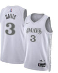 Mens Dallas Mavericks #3 Anthony Davis Nike White 2024-25 City Edition Swingman Jersey