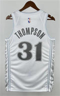 Mens Dallas Mavericks #31 Klay Thompson Nike White 2024-25 City Edition Swingman Jersey