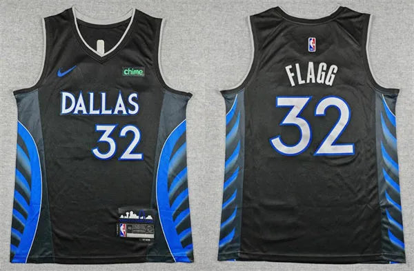 Mens Dallas Mavericks #32 Cooper Flagg Black 2025-26 City Edition Swingman Jersey
