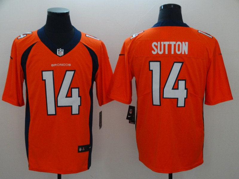 Men’s Denver Broncos #14 Courtland Sutton Orange Nike NFL Vapor Untouchable Limited Jersey