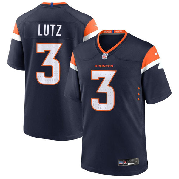 Mens Denver Broncos #3 Wil Lutz Nike Navy Alternate Vapor F.U.S.E. Limited Jersey
