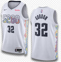 Mens Denver Nuggets #32 Aaron Gordon 2024-25 White City Edition Jersey