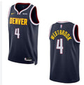 Mens Denver Nuggets #4 Russell Westbrook 2025 Navy Icon Edition Jersey