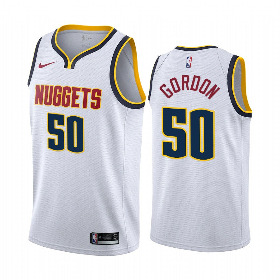 Mens Denver Nuggets #50 Aaron Gordon White Association Edition Jersey